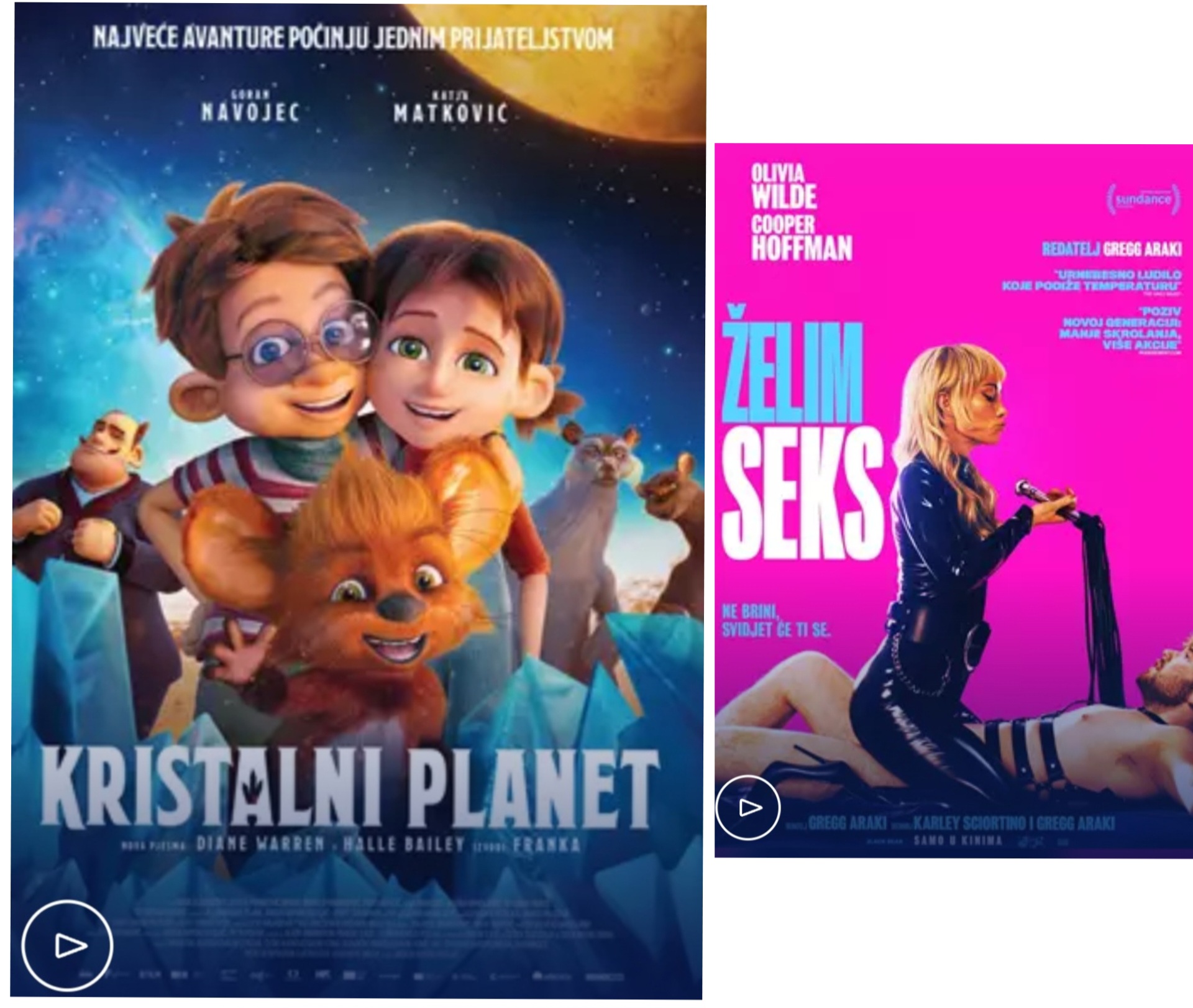 Osvoji ulaznice za filmove „Kristalni planet” ili „Želim seks” u CineStaru