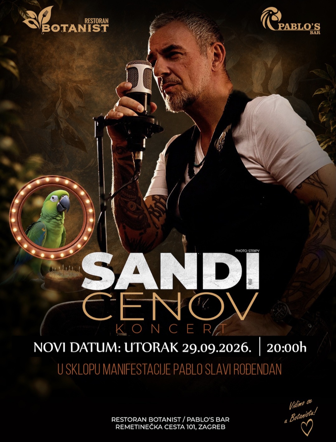 Sandi Cenov u utorak stiže u Botanist, a s njim i jedna ljubavna priča koja je počela poljupcem pred kamerama